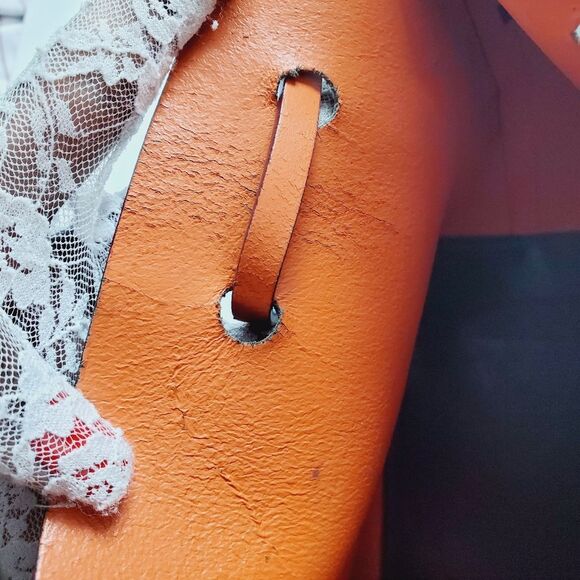 Dooney Bourke Serena Small Hobo Bucket Shoulder Bag Navy Orange - Picture 14 of 16